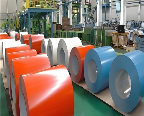 Shandong'dan borular yapmak için orta sert PPGI galvanizli çelik renkli kaplı bobinler