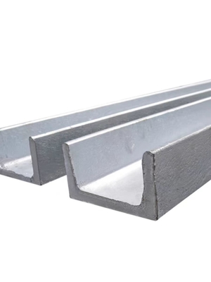 Yapı için özelleştirilebilir GB Standart U Kanalı Sıcak Dip Galvanize Kanal Çelik