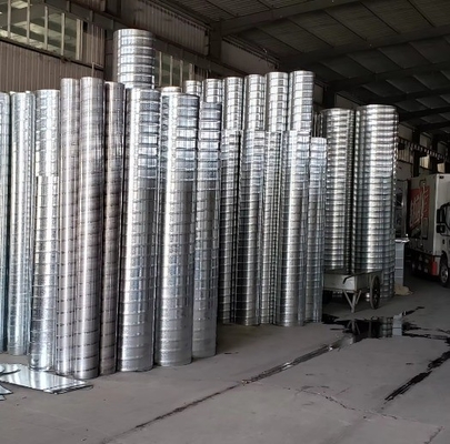 Endüstriyel Tasarım Tarzı Yatak Odası Klima İhtiyaçları için Galvanizli Spiral Havalandırma Kanalı