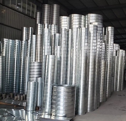 Endüstriyel Tasarım Tarzı Yatak Odası Klima İhtiyaçları için Galvanizli Spiral Havalandırma Kanalı