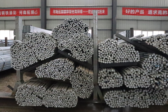 GB Standart Saldırma Uygulamaları için Sıcak Dip Galvanize Yuvarlak Çelik
